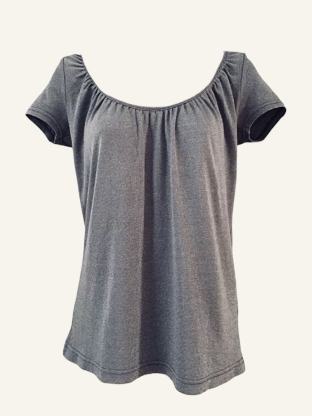 ✨ MICHAEL STARS One Sz Fit Most Tee Shimmer Scoop Neck Tee – Made in USA
